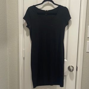 SCoop neck black dress